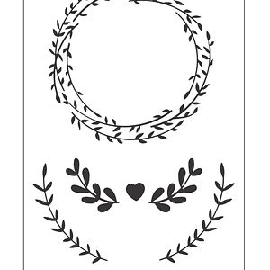 STENCIL 20X30CM  COROA DE RAMOS