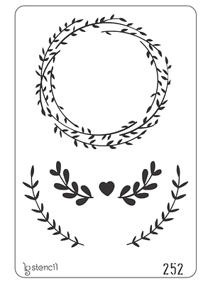 STENCIL 20X30CM  COROA DE RAMOS