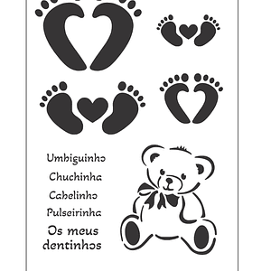 STENCIL 20X30CM INFANTIL URSINHO