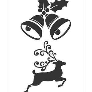 STENCIL 20X30CM RENA E SINO