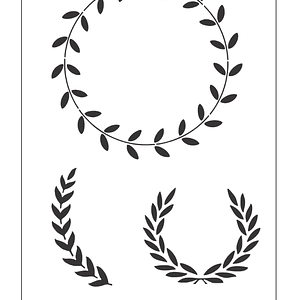 STENCIL 20X30CM COROA DE RAMOS