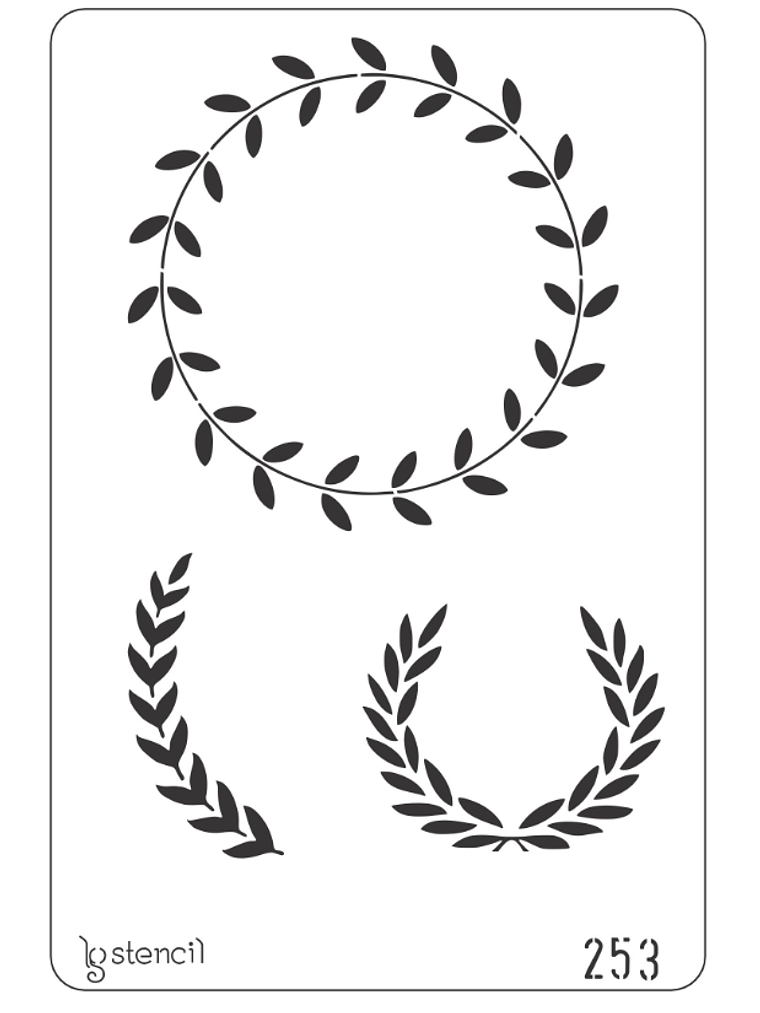 STENCIL 20X30CM COROA DE RAMOS 1