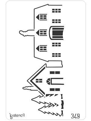 STENCIL 20X30CM CASAS