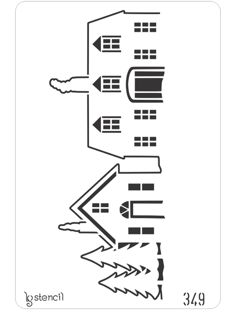 STENCIL 20X30CM CASAS 1