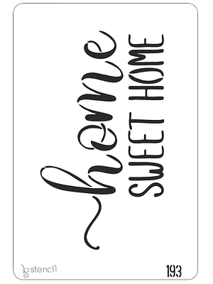 STENCIL 20X30CM  HOME SWEET HOME