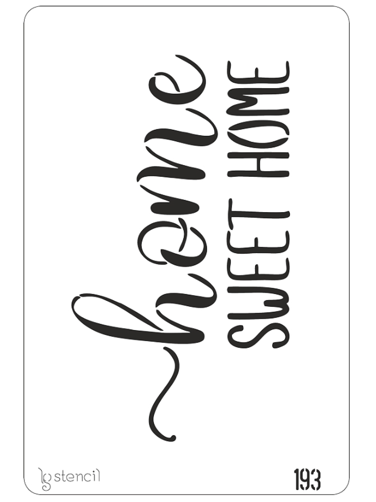 STENCIL 20X30CM  HOME SWEET HOME 1