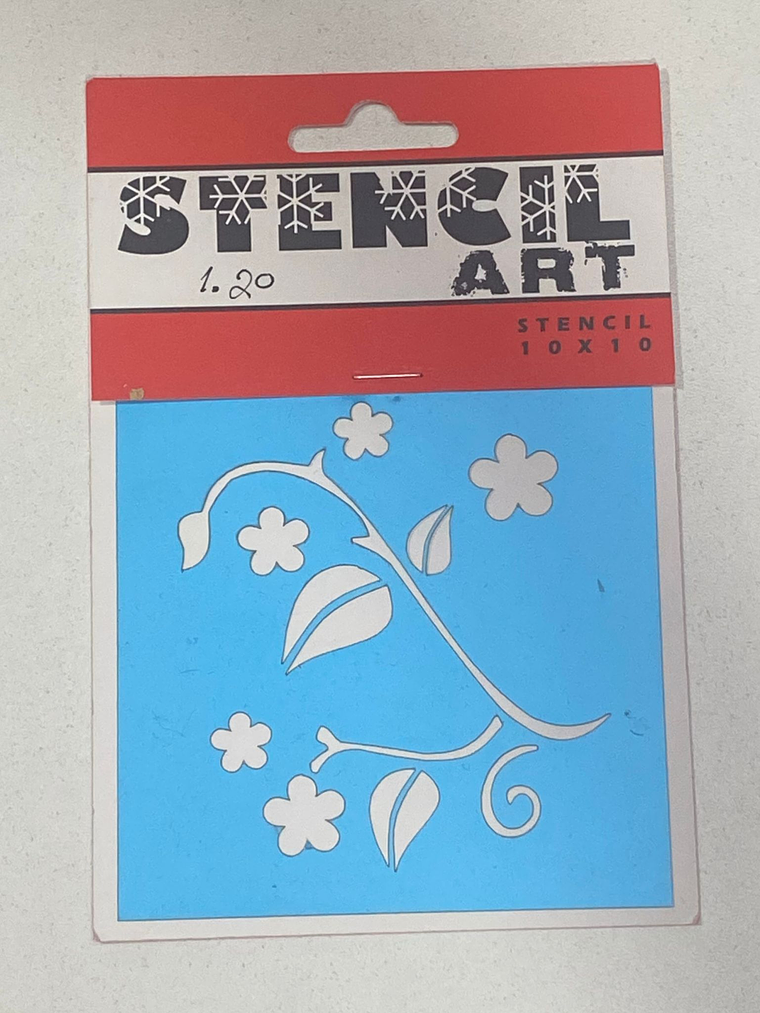 STENCIL 10X10 FLORES 1