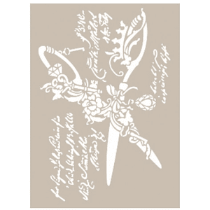 Stencil TIJERAS VINTAGE 21X29