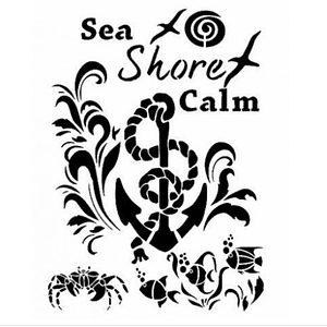 Stencil SEA SHORE CALM 21x30