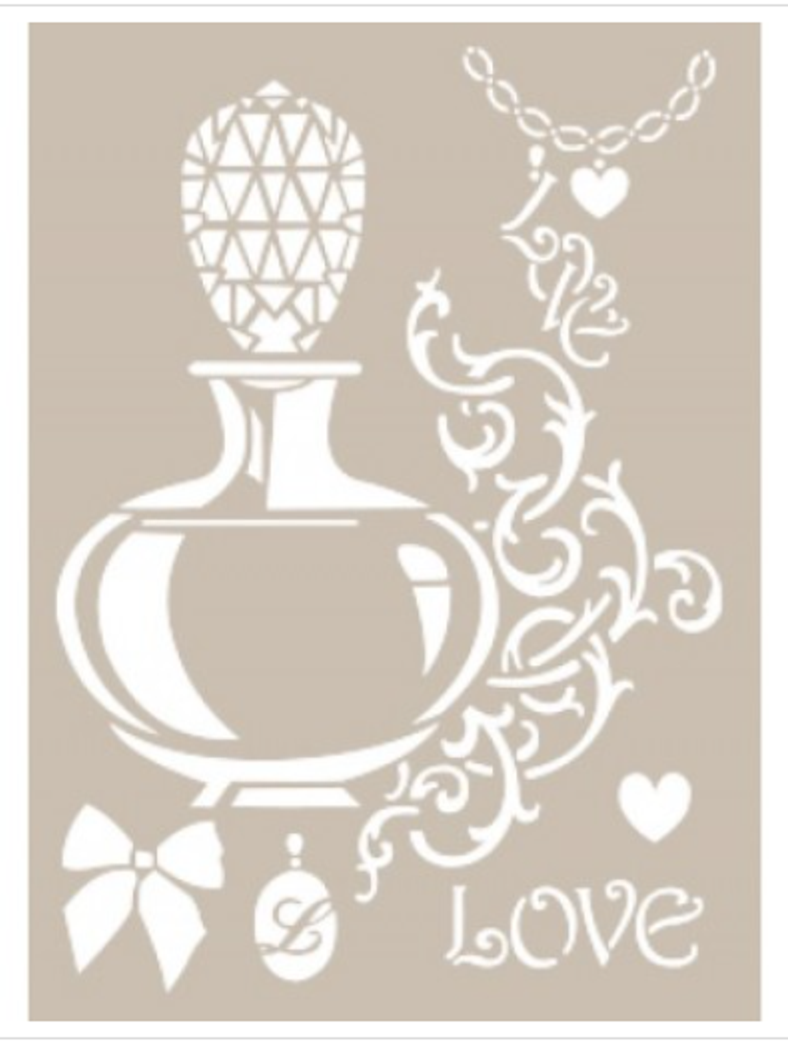 Stencil PERFUME LOVE 21x30cm 1
