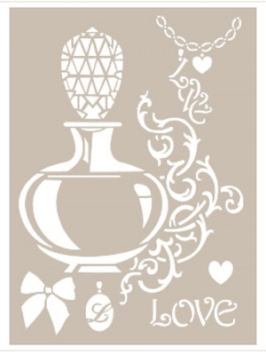 Stencil PERFUME LOVE 21x30cm