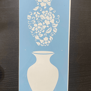 STENCIL DE JARRA FLORAL 2