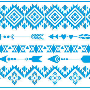Stencil Retangular - Tribal