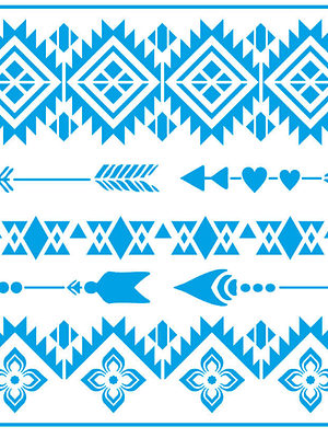 Stencil Retangular - Tribal