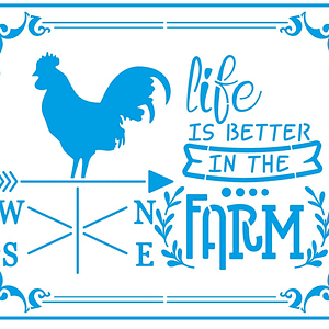 Stencil Retangular - Fazenda II