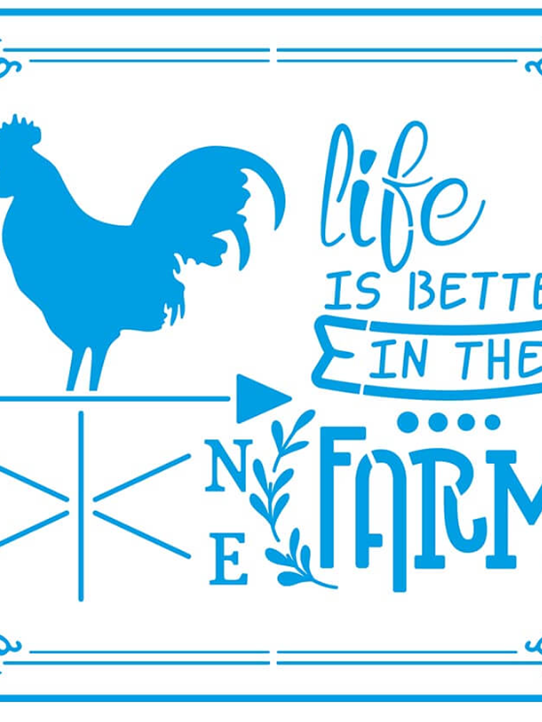 Stencil Retangular - Fazenda II 1