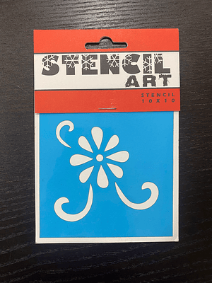 stencil  de flor 10x10