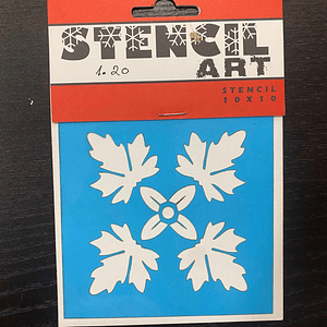 stencil com folhas 10x10