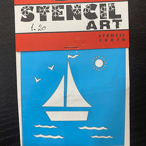 stencil de barquinho 10x10