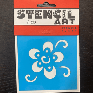 stencil de florzinha 10x10
