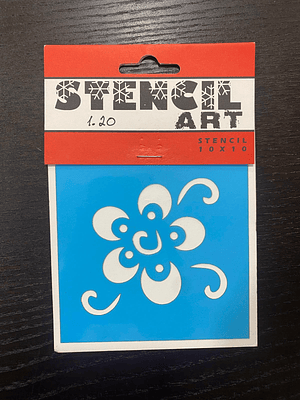 stencil de florzinha 10x10