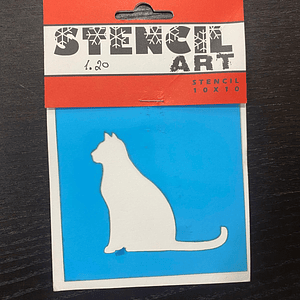 stencil de gatinho 10x10
