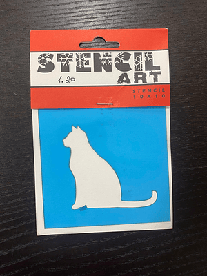 stencil de gatinho 10x10