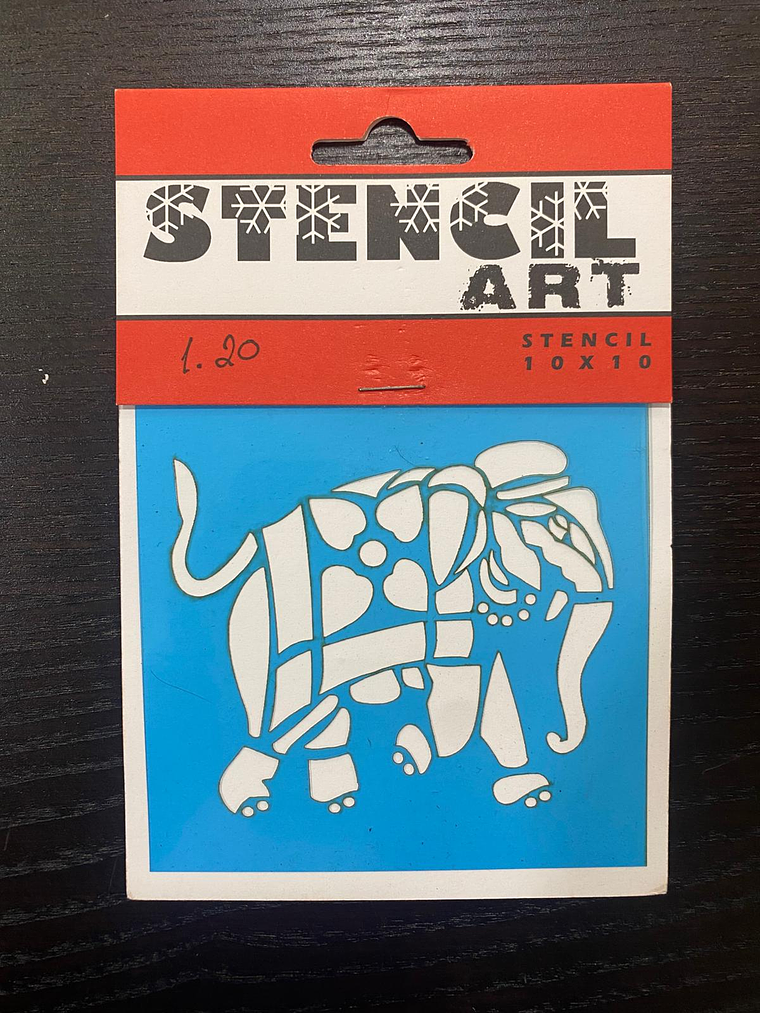 stencil de elefante 10x10 1