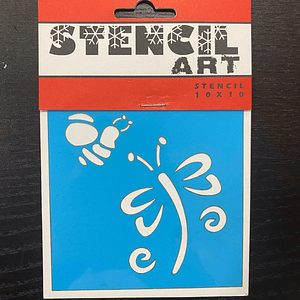 stencil borboleta 10x10