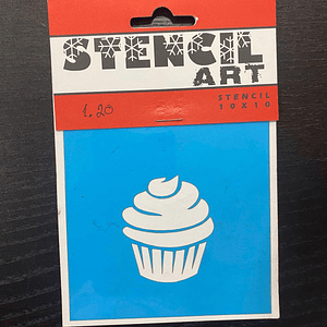stencil cupcake simples 10x10