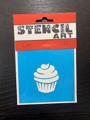 stencil cupcake simples 10x10