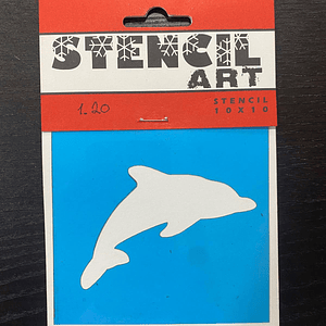 stencil de golfinho 10x10