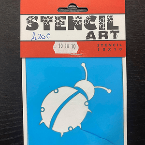 stencil joaninha 10x10