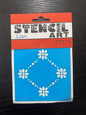 stencil com flores 10x10