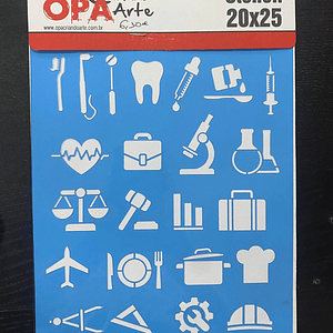 stencil com cursos 20x25