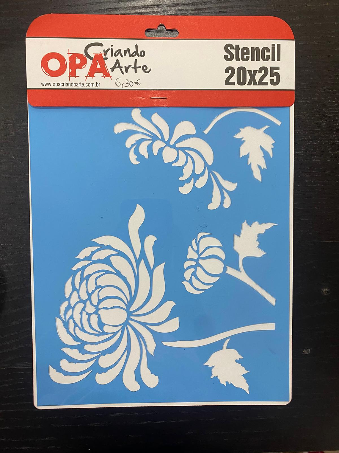 stencil com flores 20x25 1