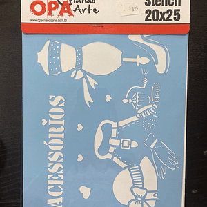 stencil de acessórios 20x25