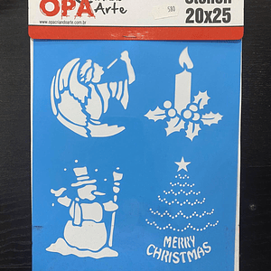 stencil de natal 20x25