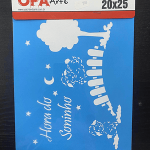 stencil hora do sozinho 20x25