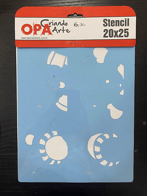 stencil de boneco 20x25