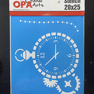 stencil de relógio 20x25