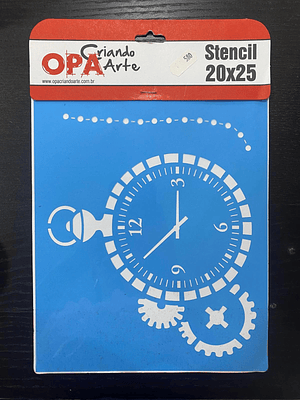 stencil de relógio 20x25