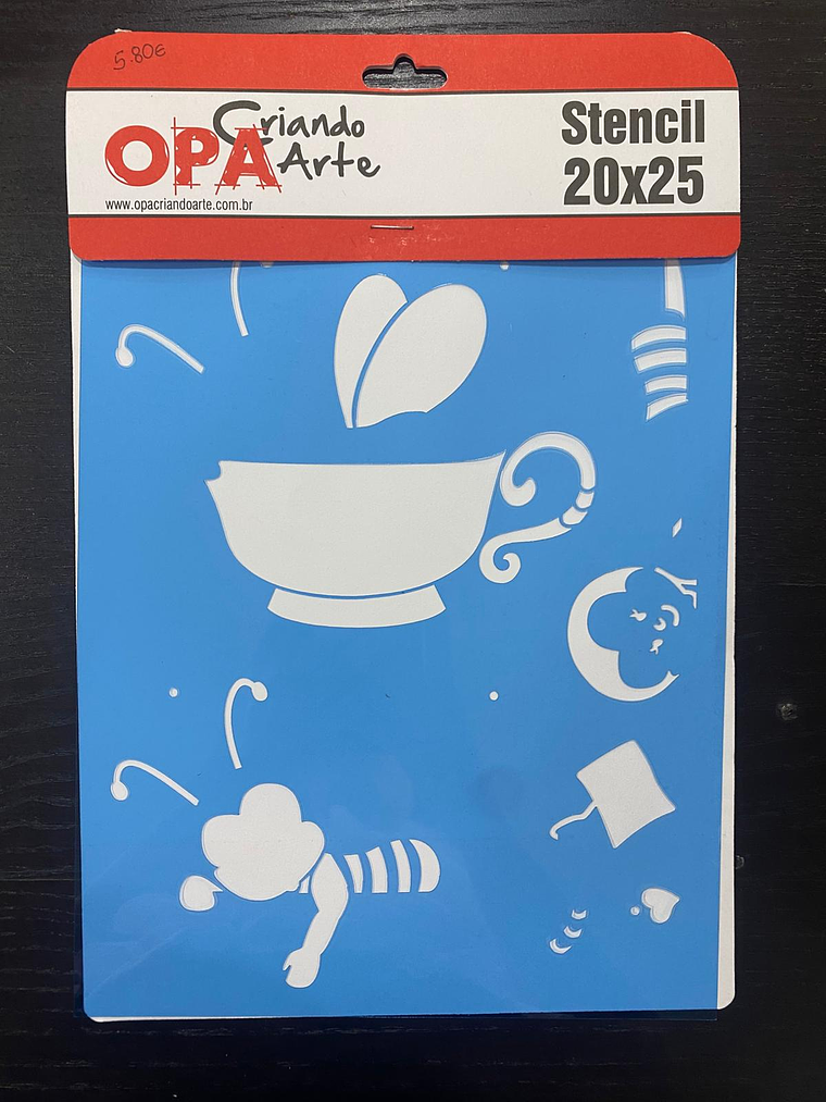 stencil com chávena e abelha 20x25 1