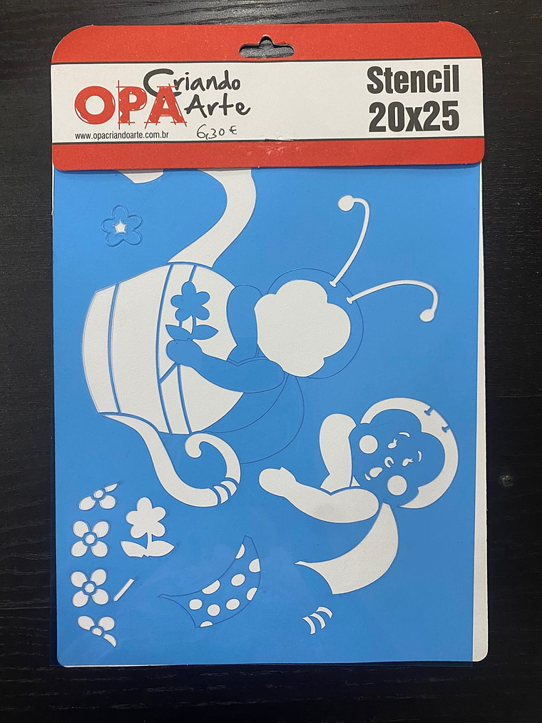 stencil com regador e joaninha 20x25 1