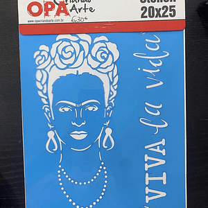 stencil frida viva la vida 20x25