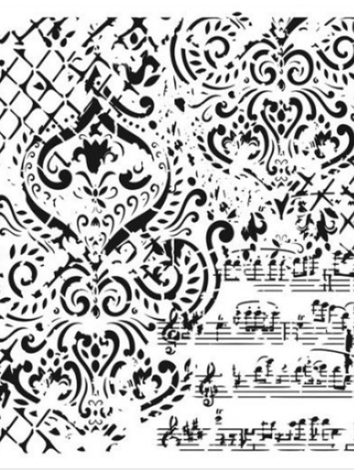 Stencil GRUNGE WALL MIDI 25x25cm 1