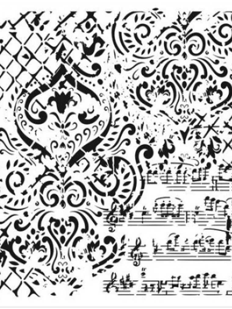 Stencil GRUNGE WALL MIDI 25x25cm 1