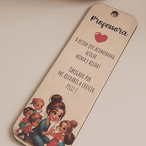 Marcador de livro com gravação UV