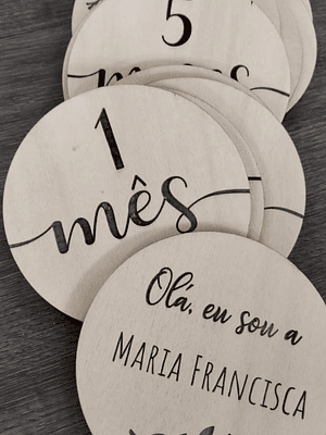 Placas de nascimento com raminhos 