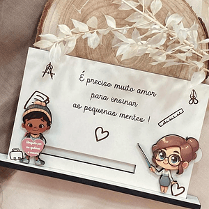 Placa personalizada para professores 